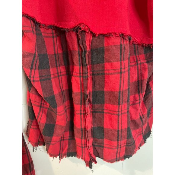 M.J. Soffe Indiana Hooded Sweatshirt With Plaid Flannel Bottom Size M - Picture 5 of 16